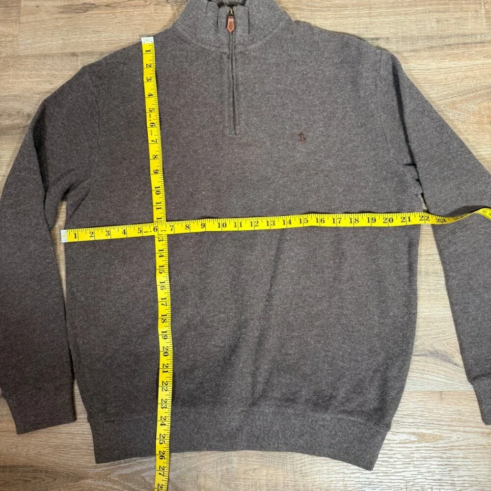 Vintage Polo Golf Ralph Lauren Brown  Long Sleeve Quarter Zip Cotton Alpaca M - Picture 2 of 7